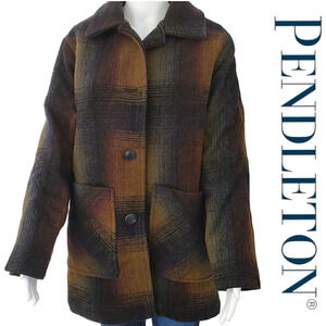 Pendleton | Ladies' Wool Blend Topper Coat | Green | NWT
